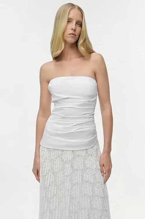 SIMKHAI, Annalise Cotton Lace Midi Dress — view 3