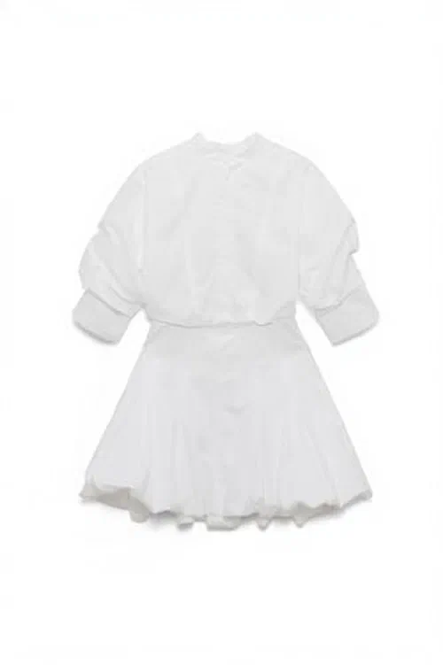 SIMKHAI, Effie Cotton Bubble Mini Dress