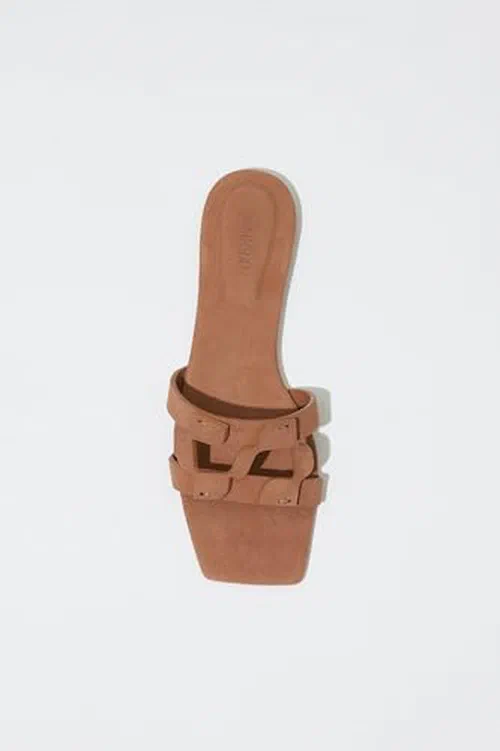 Simkhai Monogram Suede Flat Slide — view 3