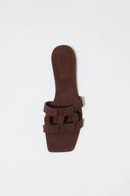 Simkhai Monogram Suede Flat Slide — view 3