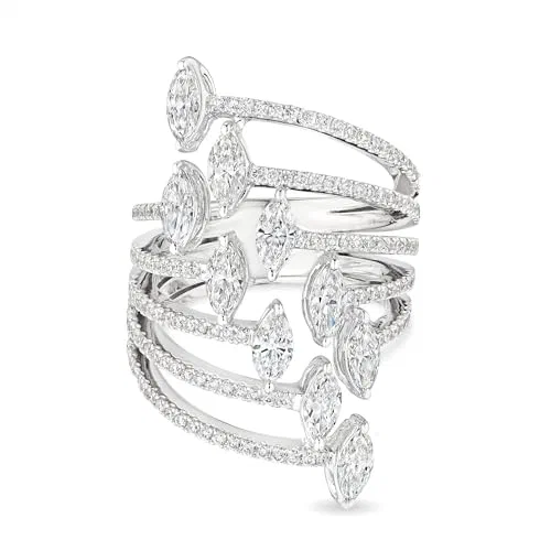 Strata Marquise 2.29 Carat Marquise Diamond Ring in 18K White Gold