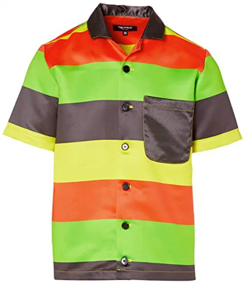 Theophilio, Men's Rasta Printed Camp Collar Shirt, XS