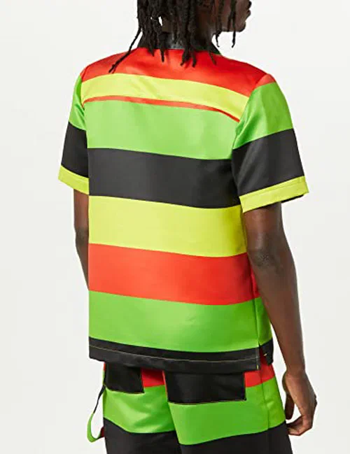 Theophilio, Men's Rasta Printed Camp Collar Shirt, XS — view 3