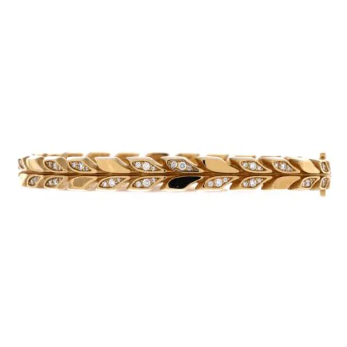 Tiffany & Co., Pre-Loved Victoria Vine Hinged Bangle Bracelet