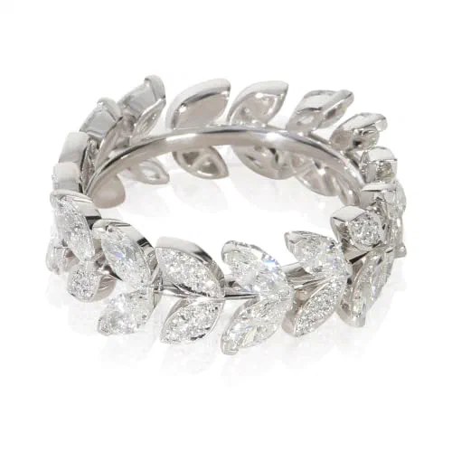 Tiffany & Co., Pre-Loved Victoria Vine Ring, Platinum, Diamond, 6.5 US — view 3