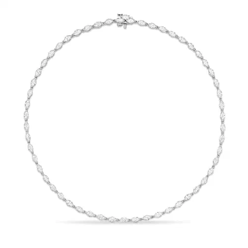 Toscane 8.42 Carat Marquise Diamond Riviera Necklace in Platinum