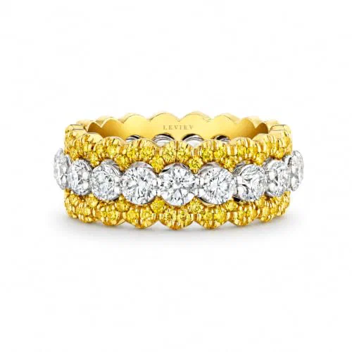 Umbra Split 3.05 Carat Diamond Ring in 18K Yellow Gold & Platinum