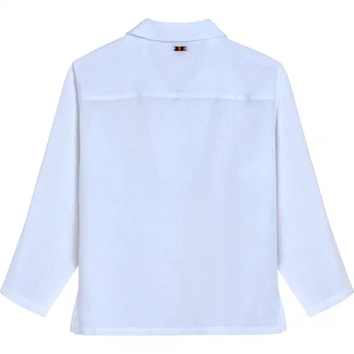 Vilebrequin, Linen Peajacket Solid- Vilebrequin x Ines de la Fressange, white, M — view 2