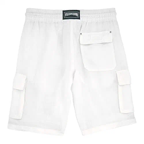 Vilebrequin Men Linen Bermuda Shorts Cargo Pockets, 6XL — view 3