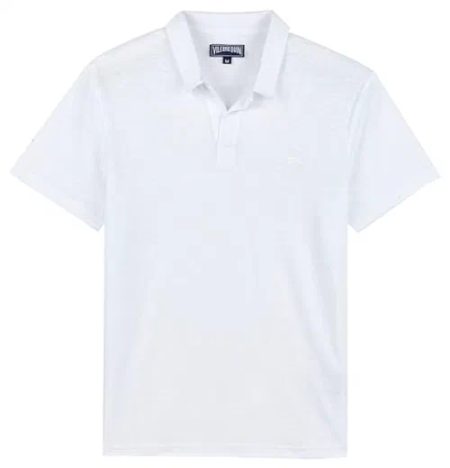 Vilebrequin Men Linen Jersey Polo Solid, XS