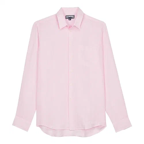 Vilebrequin Men Linen Shirt Solid, 6XL