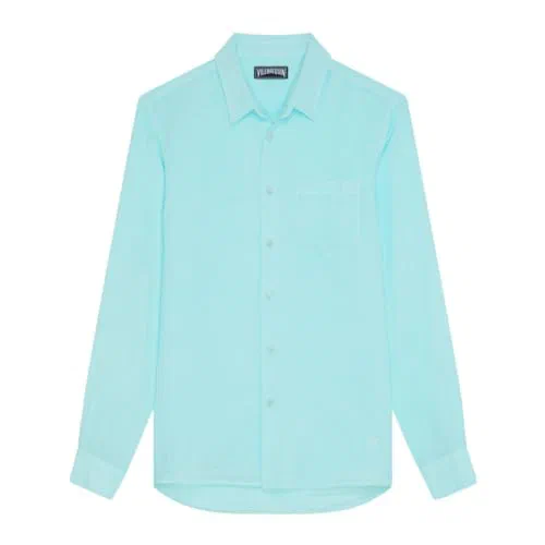 Vilebrequin, Men Linen Shirt Solid, XXL