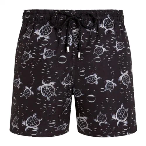 Vilebrequin, Men Micro-Perforated Ultra-light and packable Swim Shorts Bubble Turtles 3D, M