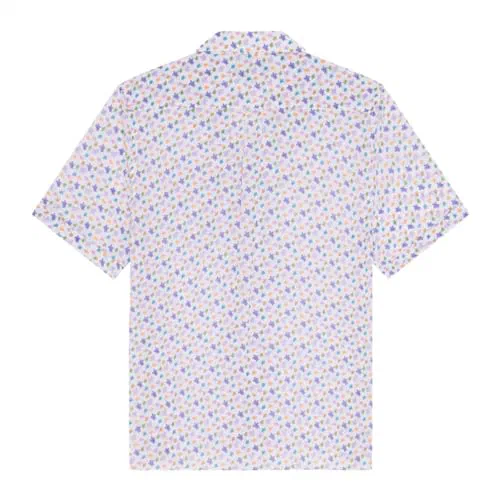Vilebrequin, Men Organic Cotton Bowling Shirt Micro Ronde des Tortues, XL — view 3