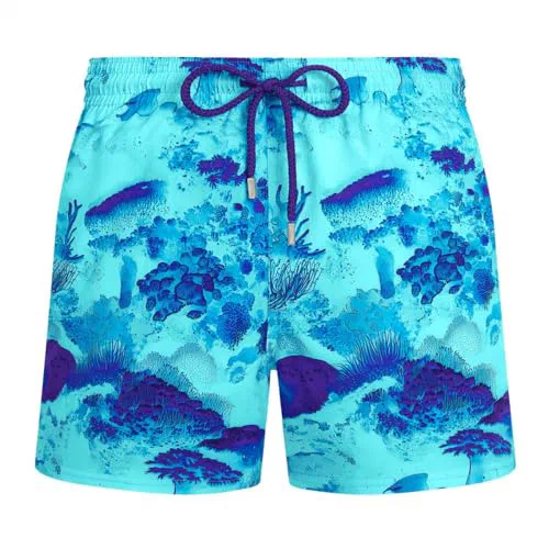 Vilebrequin, Men Stretch Short Swim Shorts Coral Reef, M