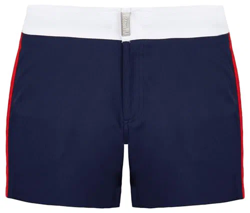 Vilebrequin Men Stretch Swim Trunks Flat Belt, XL