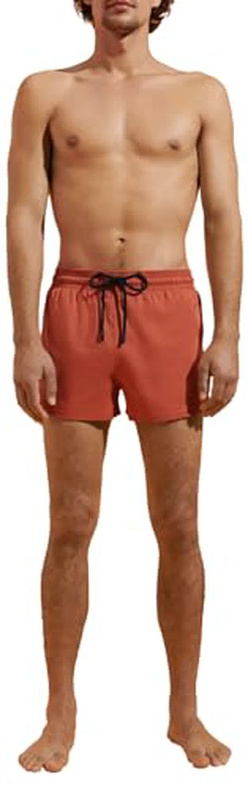 Vilebrequin, Men Swim Trunks Short And Fitted Stretch Solid Tomette,L — view 2