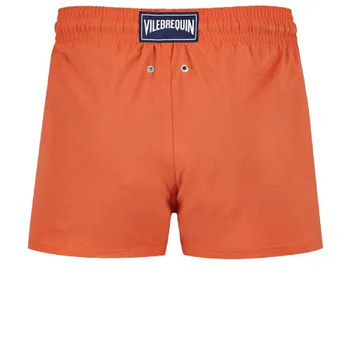 Vilebrequin, Men Swim Trunks Short And Fitted Stretch Solid Tomette,L — view 3