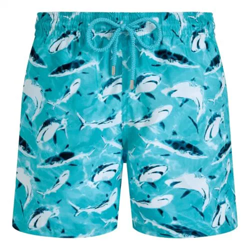 Vilebrequin, Men Ultra-Light And Packable Swim Trunks Requins, XS