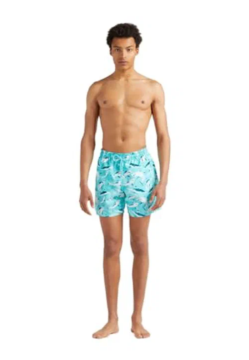 Vilebrequin, Men Ultra-Light And Packable Swim Trunks Requins, XS — view 2