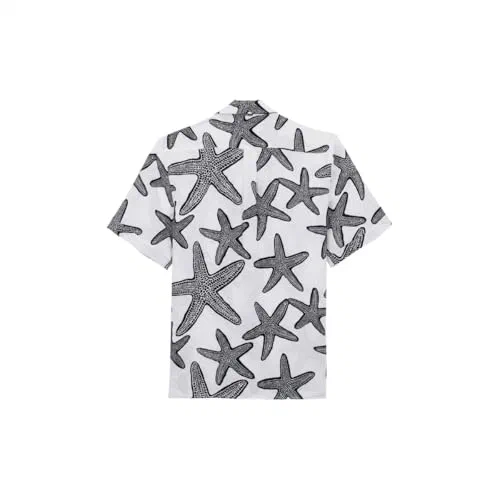 Vilebrequin, Men's Linen Bowling Shirt Starlettes, L — view 2