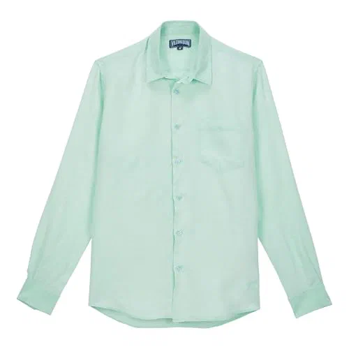 Vilebrequin, Men's Linen Shirt Mineral Dye, XXL