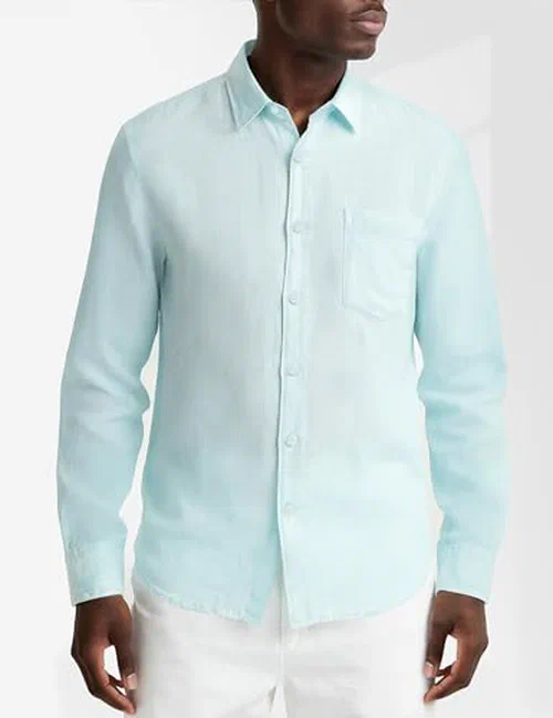 Vilebrequin, Men's Linen Shirt Natural Dye, S — view 2