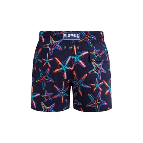 Vilebrequin, Men's Stretch Short Swim Shorts Disco Stars, M — view 3