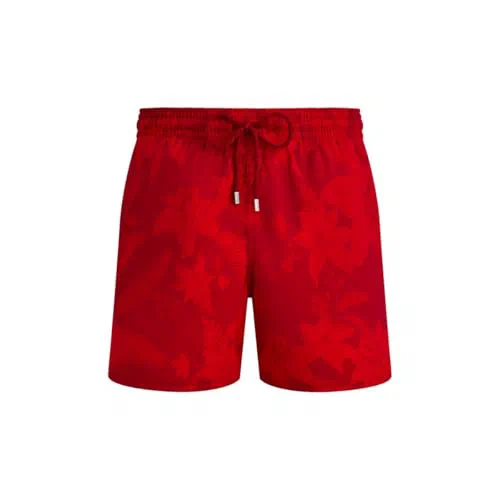 Vilebrequin, Men's Stretch Short Swim Trunks Flower Power, 5XL