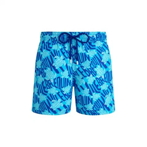 Vilebrequin, Men's Swim Shorts Ronde des Tortues Logo, M