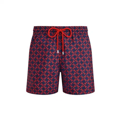 Vilebrequin, Men's Ultra-Light and Packable Swim Shorts Lobster, M