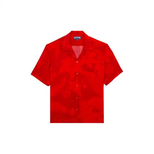 Vilebrequin, Men's Viscose Bowling Shirt Flower Power, XXL
