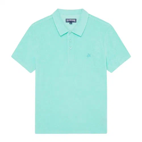 Vilebrequin, Terry Polo Shirt Solid, caribbean, XXL