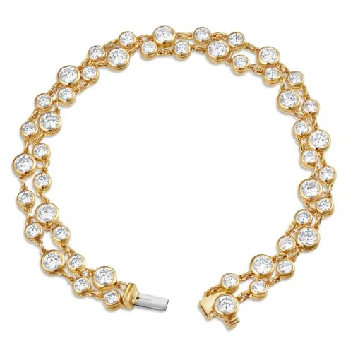 Whisper Drop 5.70 Carat Diamond Bracelet in 18K Gold — view 3