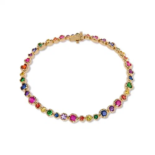 Whoopsie Daisy Rainbow Tennis Bracelet